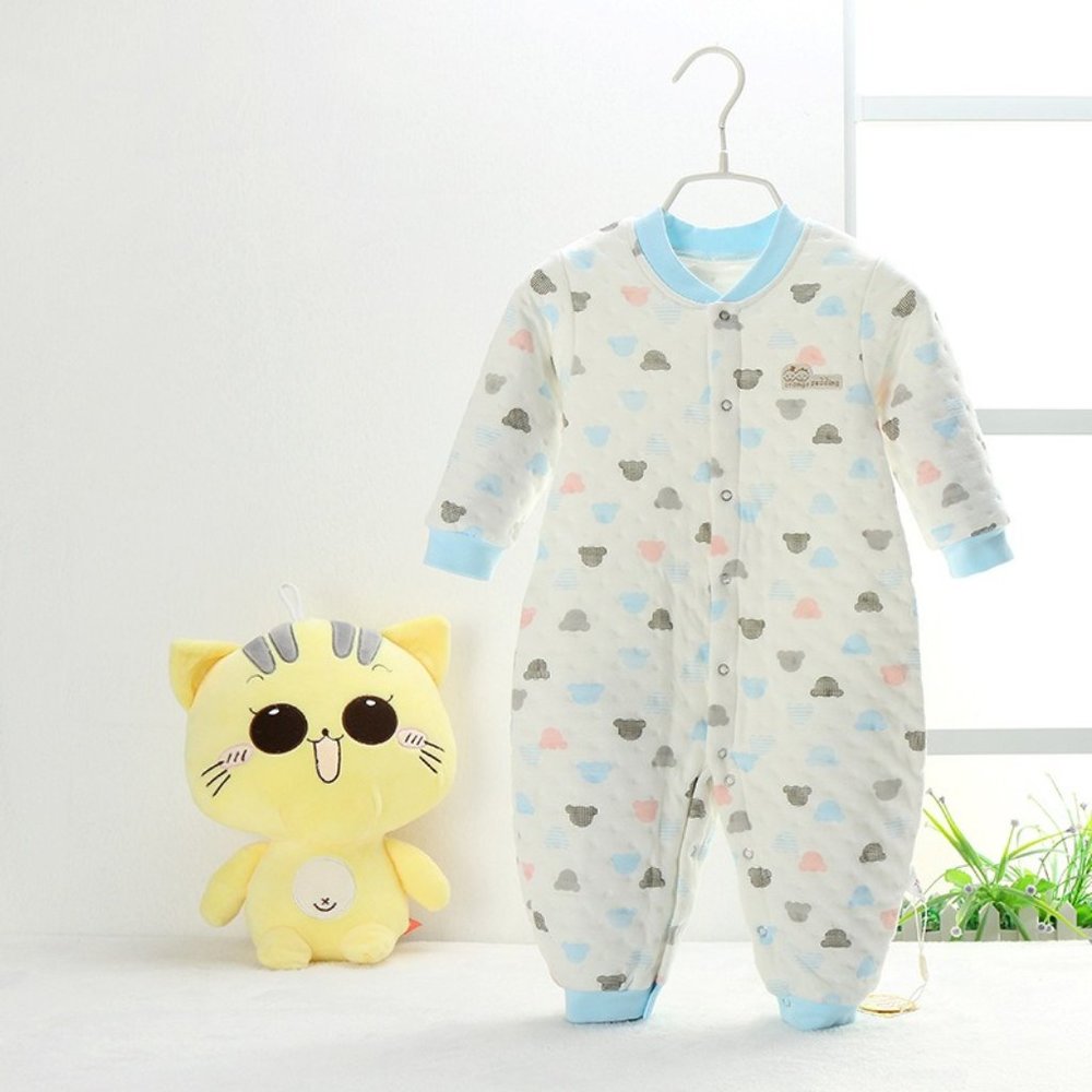 ORGANIC COTTON BABY LONG SLEEVE BODYSUIT FOOTED
